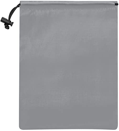 PALTERWEAR Drawstring Pouch (6 x 8 Inch, 12 Pack, Grey) Nylon Cinch Bag with Toggle for Travel, Gym and Office - color: Grey, size: 6 x 8 - 12 pack