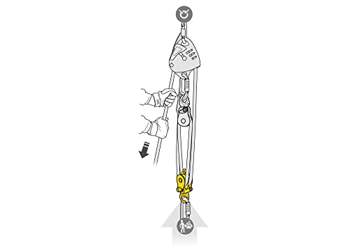 PETZL Unisex Spin L2 Double Pulley with Very High Output with Walker - color: Yellow