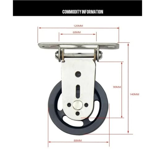 U Groove Stainless Steel Wall Pulley Fitness Wall Mount Rotating Pulley for Home Gym Strength Training Mute Bearing Wheel Home DIY Cable Machine for LAT Lift(Nylon sheave) - color: Nylon sheave