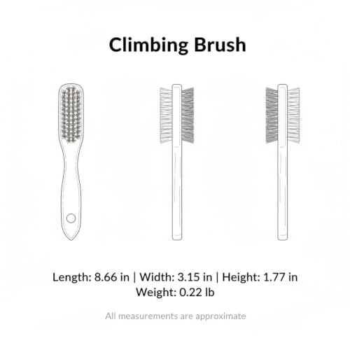 Climbing Hold Cleaning Brush with Stiff Boar Bristles and Beech Wood Handle