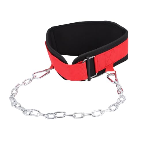 Weighted Pull Up Belt with Chain, Dip Belt for Workouts, Ergonomic & Breathable EVA Material for PullUps, Squats, Strength Training - color: L
