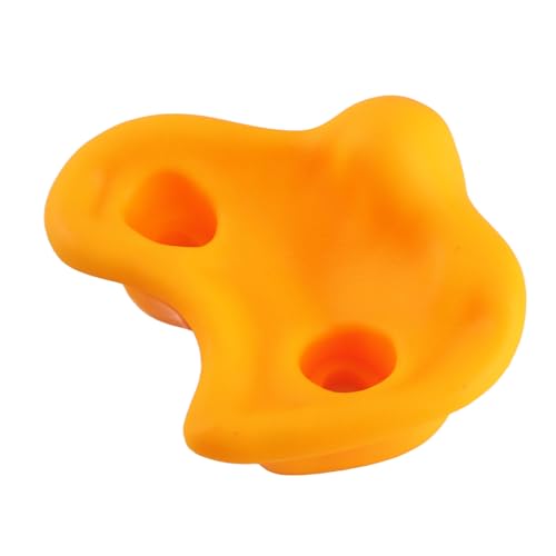 10PCS Rock Climbing Holds, PE Ergonomic Design with Rock Texture for Indoor Outdoor Climbing Wall, Includes Screws and Wrench Tools - color: Yellow
