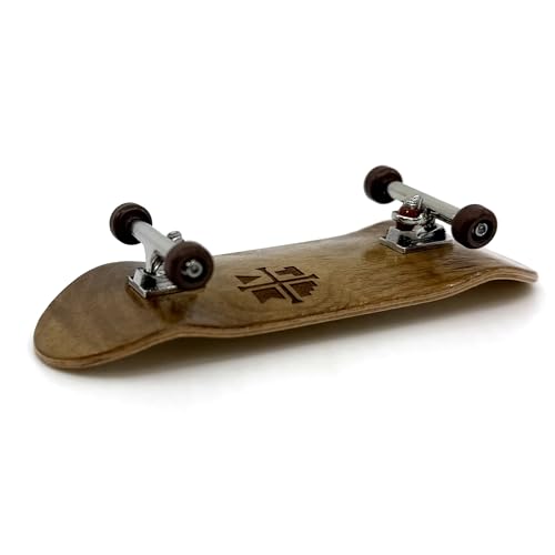Teak Tuning 34mm Pro Fingerboard Complete - Fully Assembled with Pro Level Components - Pro Shaped Wooden Deck (34x97mm), UltraSpin Bearing Wheels, Prodigy Gen2 Trucks - Out of The Woods - style: Out of the Woods Edition