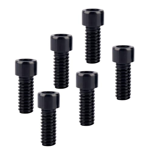 6Pcs Bike Screws M6x10 12 16 18 20 25 30 35mm Stainless Steel Socket Head Cap Allen Hex Bolt (Black, M6 x18mm) - color: Black, size: M6 x18mm