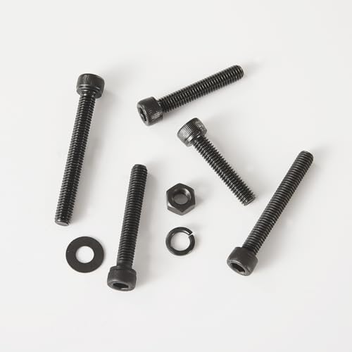 200 PCS M5 x 30mm 35mm 40mm 45mm 50mm, Hex Socket Head Cap Screws Bolts Washers Nuts Assortment Kit, 12.9 Grade Alloy Steel, Black Oxide Finish, Metric Allen Drive - size: Socket M5x30/35/40/45/50 mm