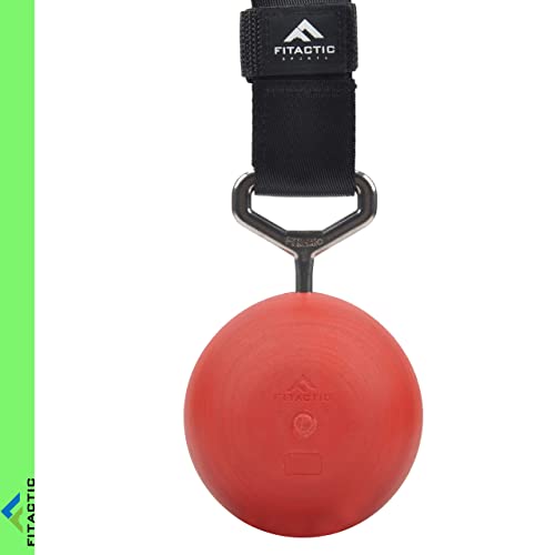 Rock Climbing Solid Training Cannonball Bomb Power Pull Up Ball Hold Grips for Straps for Finger, Forearm, Biceps, Back Muscles - color: Red (4")