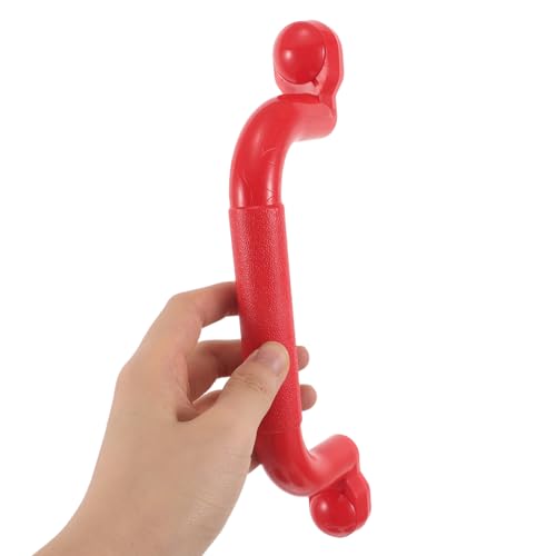 1 Pair Playground Safety Handles - Non-Slip Plastic Kids Playground Grab Handles - for Playhouse, Treehouse, Climbing Frame, Jungle Gym, Swing Set Red - color: Red