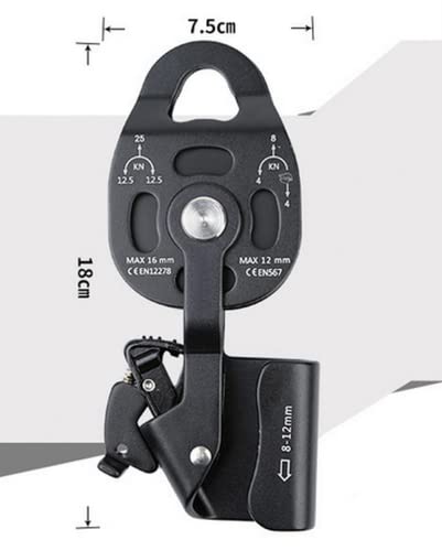 ansu Self-Locking Pulley Progress Capture Swing Side for Heavy Hauling Lifting System Pulley