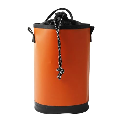 Vaveren Rock Climbing Rope Bag Drawstring Pouch 5L Large Capacity Camping Practical Construction Gardening Rope Organizer, Orange