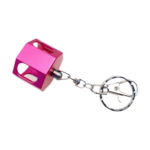 Pool Cue Chalk Holder Chalk Case with Keychain Lightweight Compact Practical Tool Chalk Boxes Chalk Pocket for Games Snooker - color: Pink