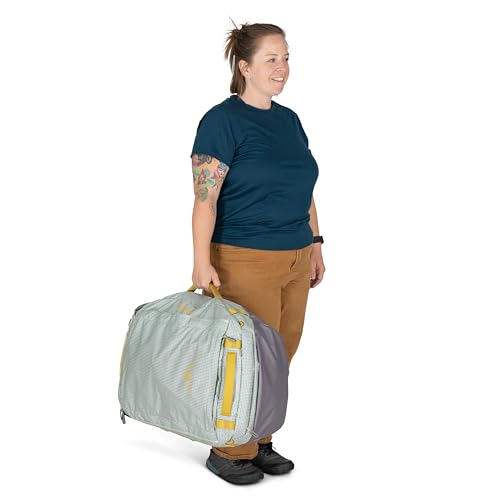 Osprey Transporter Lightweight Travel Duffel Bag - Extra Large Water Resistant Durable Gear Bag for Men and Women - color: Frosty Mint/Soundwave Grey, style: 65l