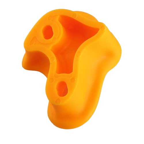 Keenso Rock Climbing Holds, PE Rock Wall Hold Set 12PCS with Screws and Wrench, Ergonomic Grip, 80kg Capacity, 12.5 X 10cm, for Indoor Outdoor Kids Adults Training - color: Yellow