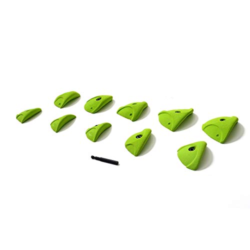 Escape Climbing 10-Hold Crimp Pack | 10 Intermediate Rock Climbing Holds for Indoor and Outdoor Home Walls | Easy to Install, Long Lasting Crimp Grips