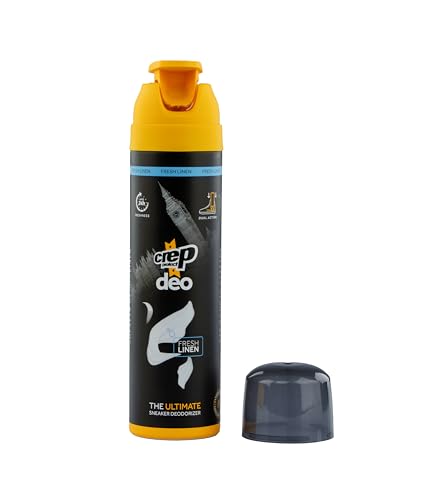 Crep Protect Shoe Deodorizer Spray - Foot & Shoe Odor Eliminator for Smelly Shoes, Sneakers, Boots, Suede & Nubuck - 24-Hour Freshness, Refreshing Scent (Fresh Linen, 5.07oz)