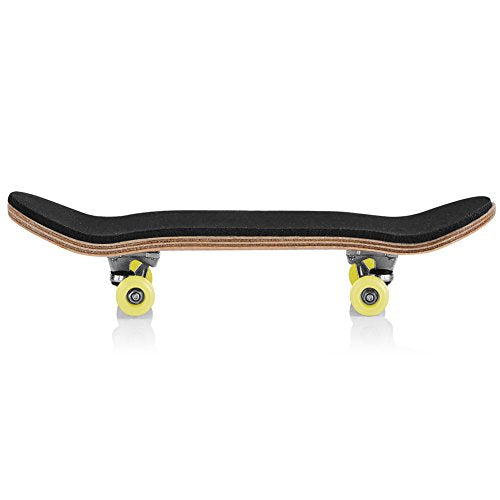 HERCHR Finger Boards, 1Pc Maple Wooden Alloy Fingerboard Finger Skateboards Creative Fingertips Daliy Playing Relaxing Movement Set with Box for Relax Play (Yellow) - color: Yellow