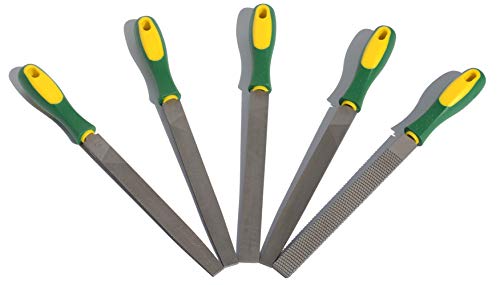 ASNOMY Heavy Duty 8“ Steel File and Rasp Set with Rubber Handles,High Carbon Steel Rasp & Flat Metal File for Wood, Metal, Steel, Plastic