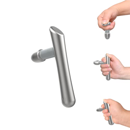 LittleMum T-Bar Massage Tool - Myofascial & Foot Reflexology Massager, Stainless Steel, Heavy Duty