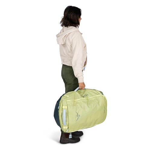 Osprey Transporter Lightweight Travel Duffel Bag - Extra Large Water Resistant Durable Gear Bag for Men and Women - color: Mystery White-moody Burgundy, style: 65l