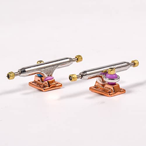 Fingerboard Trucks with Upgraded Urethane Bushings and Pivot Cup,34mm 32mm Width,Normal Kingpin (Gold, 32mm) - color: Gold, size: 32mm