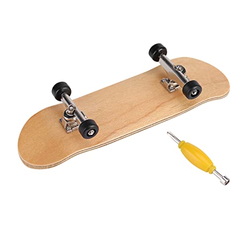 HERCHR Finger Boards, 1Pc Maple Wooden Alloy Fingerboard Finger Skateboards Creative Fingertips Daliy Playing Relaxing Movement Set with Box for Relax Play (Black) - color: Black