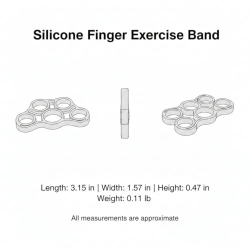 Premium Silicone Finger Resistance Band for Hand Exercise and Grip Practice - color: Blue