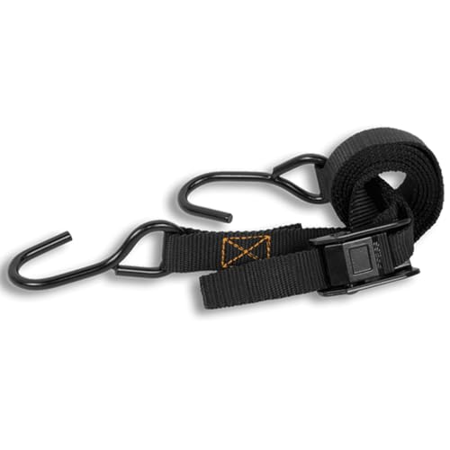 Muddy 1" X 8' Cam-Buckle Rugged Durable Reliable Adjustable Versatile Outdoor Strap with 2 Vinyl-Coated Steel Hooks, 400-lbs Maximum Capacity, 3 Pack