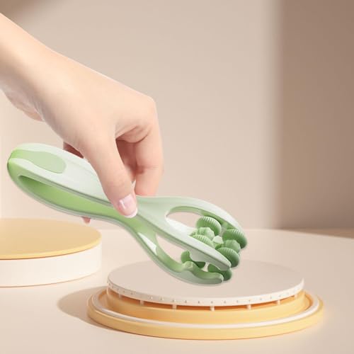Finger Massager Roller Points Office Massager Double Roller PP Silicone Functional Relief Suitable for Gift Giving Outdoor Occasions, Green - color: Green
