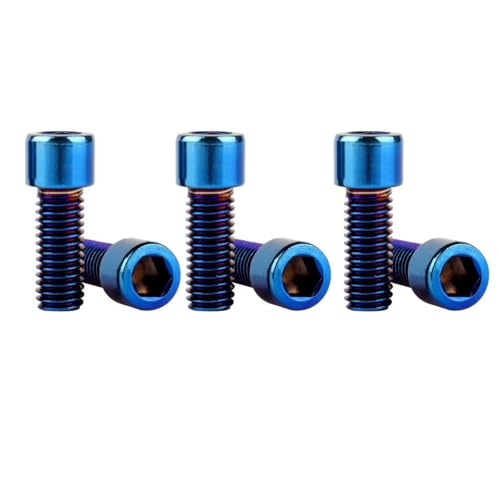 6Pcs Bike Screws M6x10 12 16 18 20 25 30 35mm Stainless Steel Socket Head Cap Allen Hex Bolt (Burnt Blue, M6 x16mm) - color: Burnt Blue, size: M6 x16mm