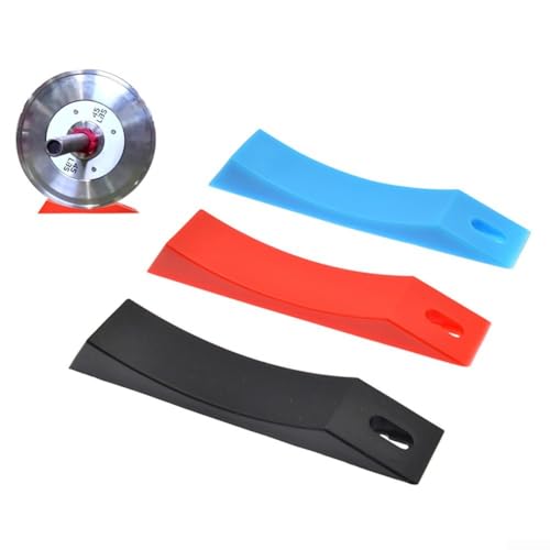 Silicone Deadlift Wedges for Weight Lifting, Anti-Slip Barbell Loading Blocks to Ease Plate Changes, Soft Pads for Squat and Powerlifting, Red Blue Black(Black) - size: Black