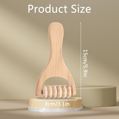 Abeillo 3Pcs Wooden Hand Massage Roller, Muscle Roller Stick, Manual Wood Therapy Massage Tools Massager Roller, for Relaxes Thigh, Leg, Hands Full Body Muscle Men Women - style: Style A