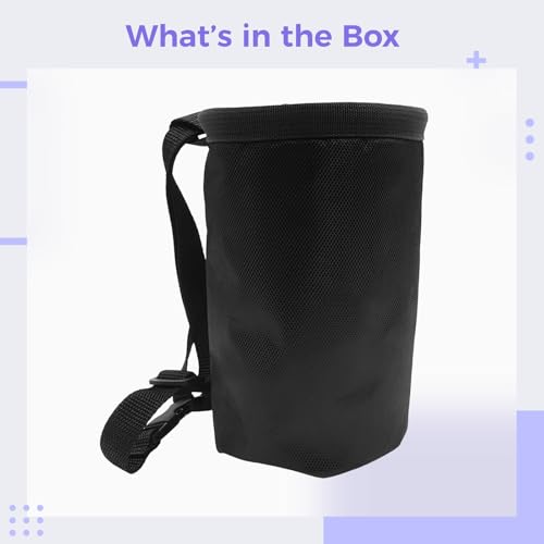 Bouldering Chalk Bag with Quick-Adjust Waist Belt, Oxford Cloth 840D, 7.5X4.9X4.9 in, for Rock Climbing, Weight Lifting, Plus Gymnastics
