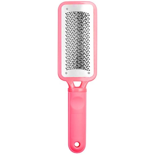 Foot Files Foot Scrubber Pedicure, Stainless Steel Callus Remover for Feet, Professional Foot Grater Rasp Scraper to Hard Skin Corns for Dry and Wet Fee - style: 1X Foot Files(Pink)
