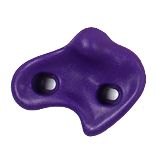 Keenso Rock Climbing Holds, PE Rock Wall Hold Set 12PCS with Screws and Wrench, Ergonomic Grip, 80kg Capacity, 12.5 X 10cm, for Indoor Outdoor Kids Adults Training - color: Purple