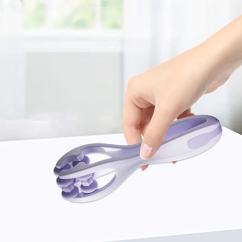 Finger Massager Roller Points Office Massager Double Roller PP Silicone Functional Relief Suitable for Gift Giving Outdoor Occasions, Violet - color: Violet