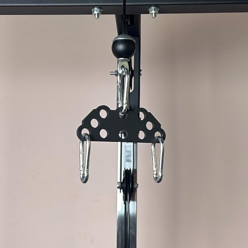 Multi-Grip LAT Pull Down Bar for Home Gym Fitness, Spreader Plate LAT Pulldown Attachments for Pulley System Cable Machine, Double to Single Cable Attachment Exercise Handle - color: MINI BAR