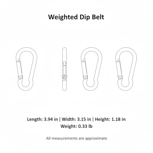 Weighted Dip Belt with Iron Chain for Pull Ups and Dips, Heavy Duty Strength Training Attachment (1 PC) - size: 3.94 x 3.15 x 1.18 in