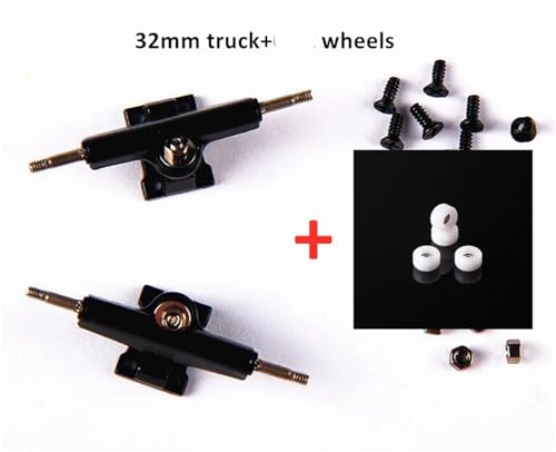 Fingerboard Wheels Made with Bearing for Finger Skate Board and Mini Skateboard(Black) - color: Black