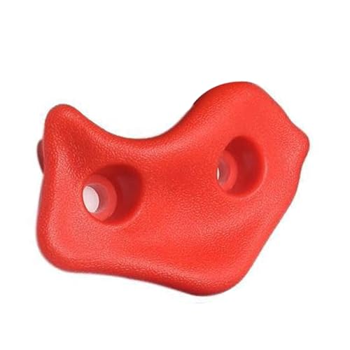 10PCS Rock Climbing Holds, PE Ergonomic Design with Rock Texture for Indoor Outdoor Climbing Wall, Includes Screws and Wrench Tools - color: Red