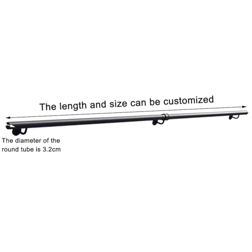 Metal Stair il with 2 Brackets Round Tube Wall Mount Railing Kit for Indoor/Outdoor Stairs Balconies Terraces & Villas (500cm/16.4ft) - size: 500cm/16.4ft