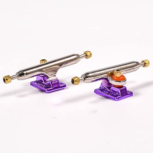 Fingerboard Trucks with Upgraded Urethane Bushings and Pivot Cup,34mm 32mm Width,Normal Kingpin (Purple, 34mm) - color: Purple, size: 34mm