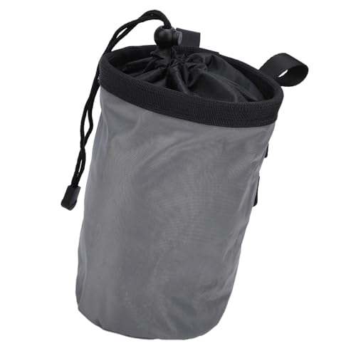 Alomejor Climbing Chalk Bag, Oxford Fabric Chalk Pouch with Adjustable Waist Belt, Large Capacity, Fleece Lined, Zippered Pocket for Rock Climbing Weightlifting Gymnastics