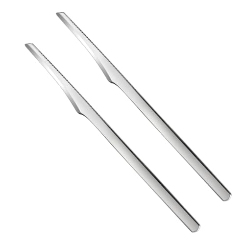 2-Pack Stainless Steel Foot Files and Callus Removers for Men Women - Foot Care Tools for Hard Skin Removal 