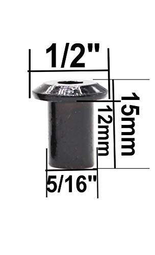 10-Pack M6 25mm Black Socket Cap Screws Barrel Nuts Kit for Crib Furniture Bed - size: M6 x 25mm (10 pcs)