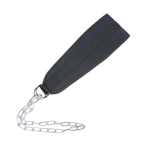 HemeraPhit Weighted Dip Belt with Chain - Adjustable Back Support for Weightlifting, Home Gym Equipment, and Strength Training