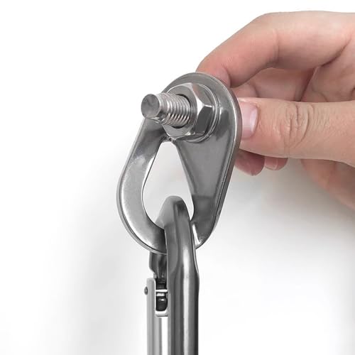 Climbing Holds Anchor Set - 6 PCS - Stainless Steel Bolt Hanger and Bolt Heavy Duty Climbing Holds Weight 2500KG for Indoor Outdoor Climb Train - size: 8MM