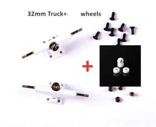 Fingerboard Wheels Made with Bearing for Finger Skate Board and Mini Skateboard(White) - color: White