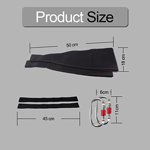Hanging Ab Straps with Quick Locks, 1 Pair Gym Sling Straps | for Pull Up Bar, Core & Abdominal Workouts