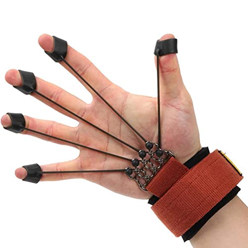 Finger Exerciser - Finger and Hand Extensor Trainer Exerciser with Resistance Band Stretcher Strengthener Finger Flexion Extension Training Strengthener