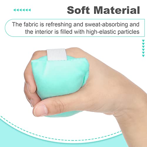 6 Pcs Palm Grip Protector Hand Contracture Cushion with Elastic Band Sweat Resistant Soft Washable Hand Palm Protector Physical Therapy Exercisers for Right Left Finger