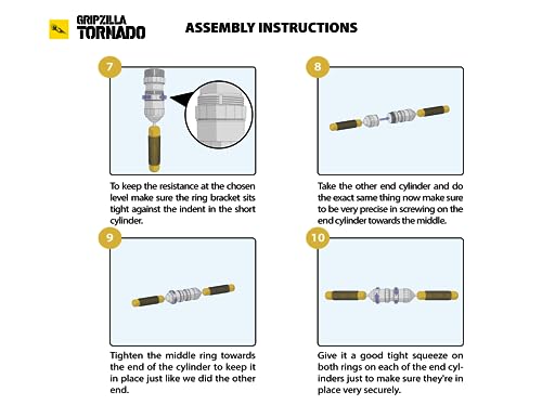 GRIPZILLA Tornado (2026 Steel Build) – Multi-Axis Forearm & Wrist Strengthener | Adjustable Grip Trainer & Forearm Exerciser for Tennis Elbow, Wrist Pain Relief, Climbing, BJJ, Armwrestling & Rehab